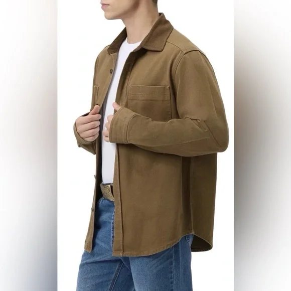 Frye Men's Brown Denim Barn Jacket - Picture 3 of 9